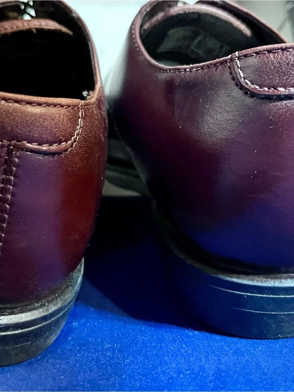 Hush Puppies Del Mar Men’s Burgundy Leather Oxfords Derby Shoes